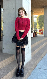 モデル：164cm（着用サイズ：FREE　着用カラー：RED）