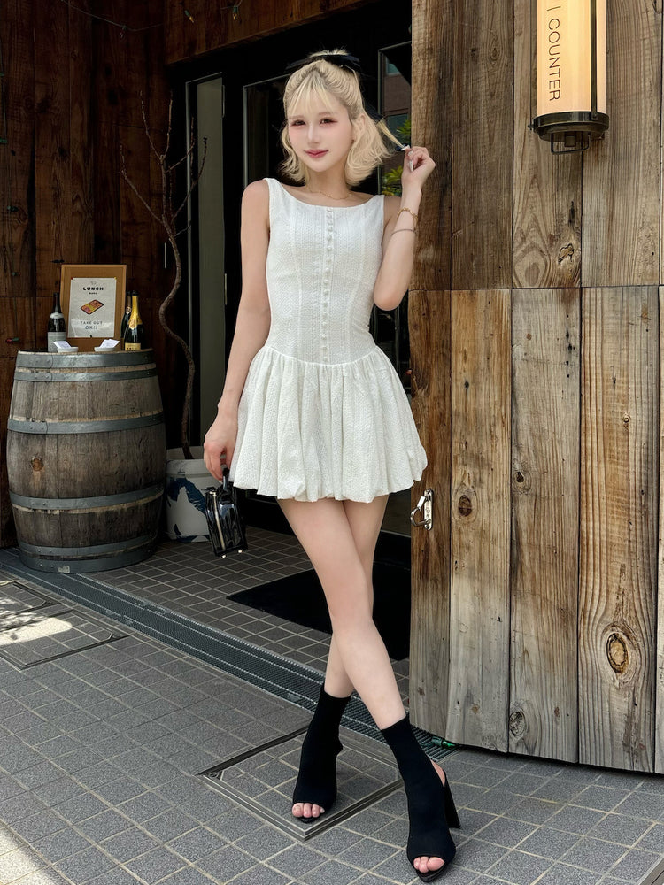 cotton lace flare mini onepiece – BUNNY APARTMENT