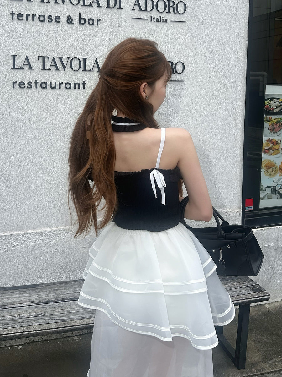 モデル：161cm（着用サイズ：FREE　着用カラー：BLK）