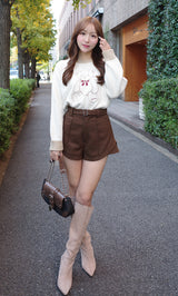 モデル：156cm（着用サイズ：FREE　着用カラー：IVO）