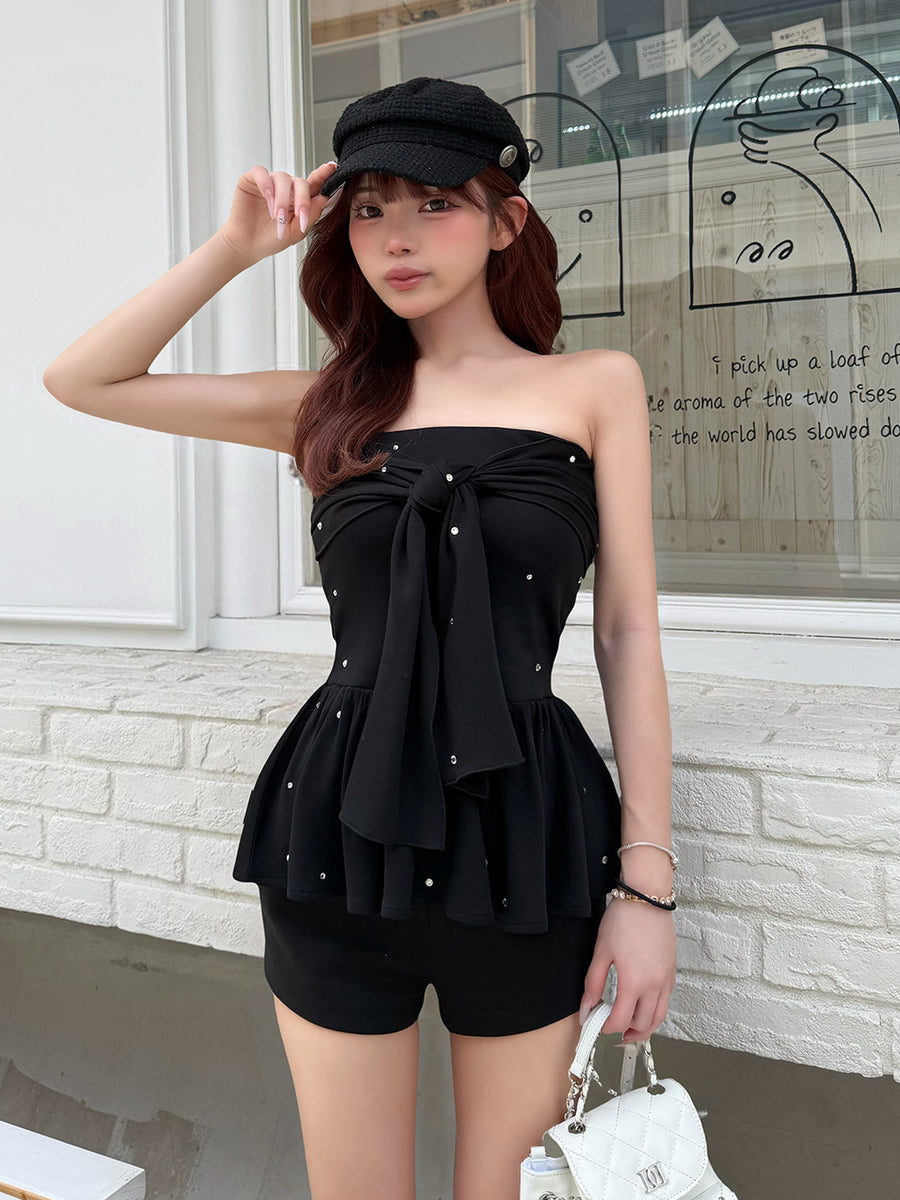 モデル：158cm（着用サイズ：FREE　着用カラー：BLK）