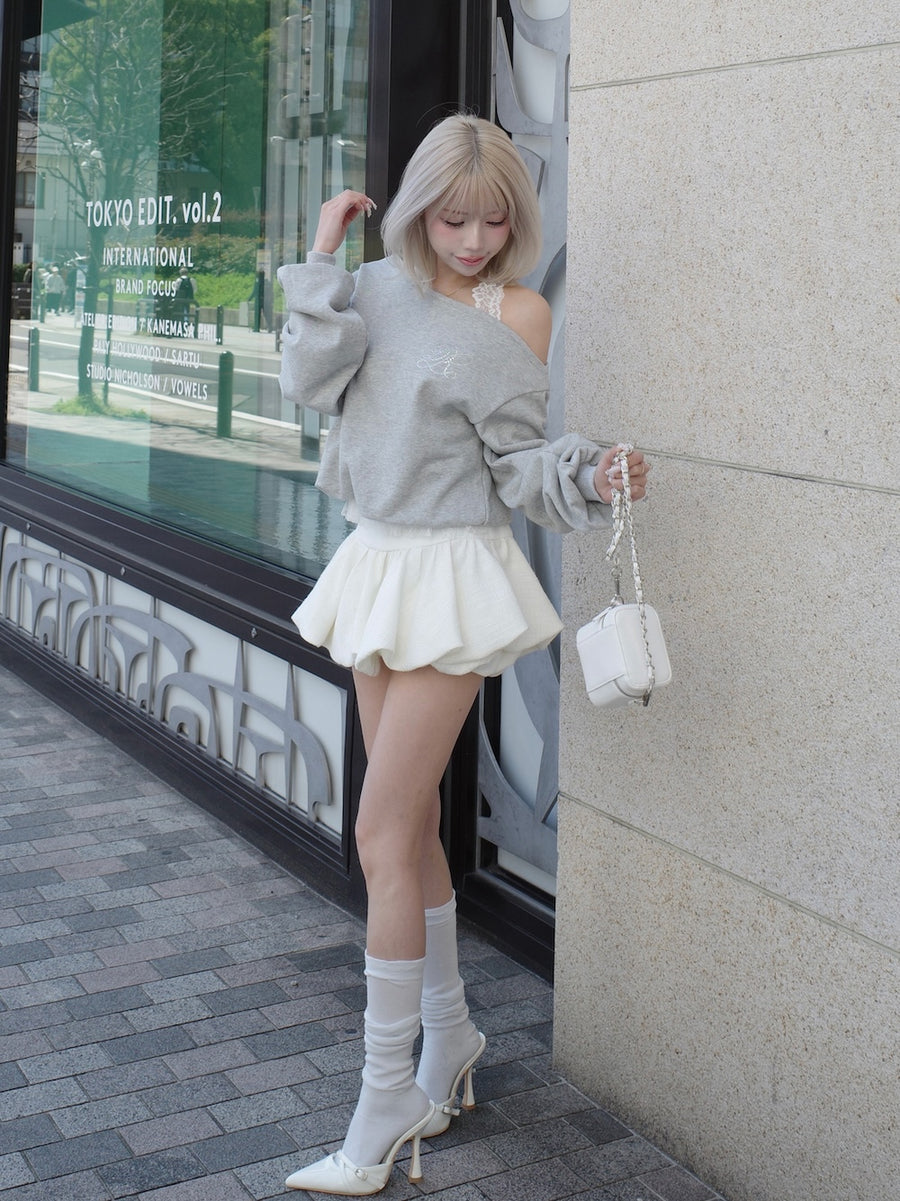 モデル：155cm（着用サイズ：FREE　着用カラー：GRY）