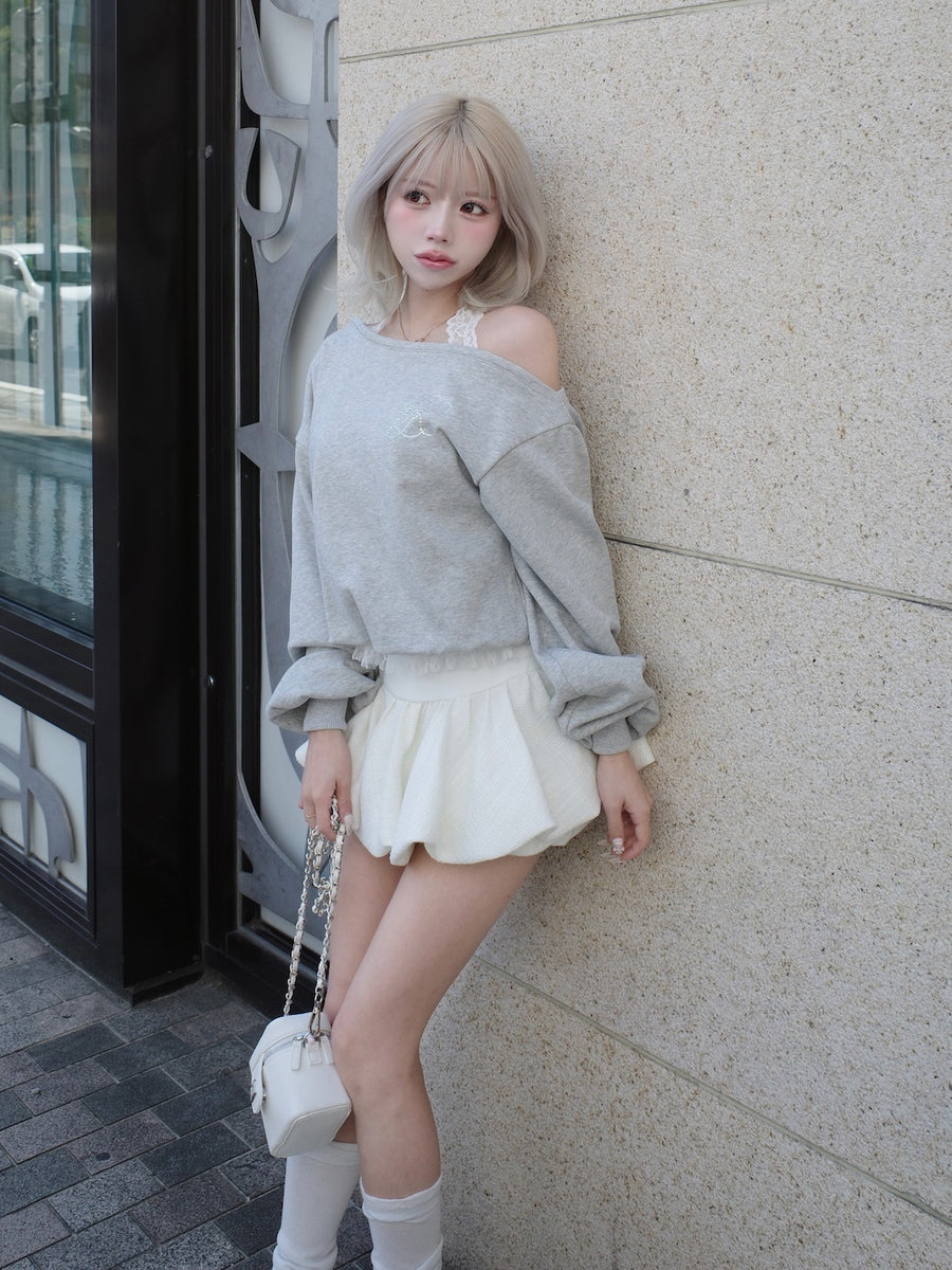 モデル：155cm（着用サイズ：FREE　着用カラー：GRY）