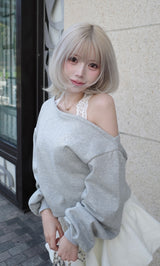 ホルターレースワンショルスウェットトップス – Darich