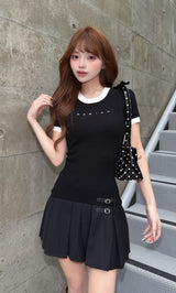 モデル：158cm（着用サイズ：FREE　着用カラー：BLK）