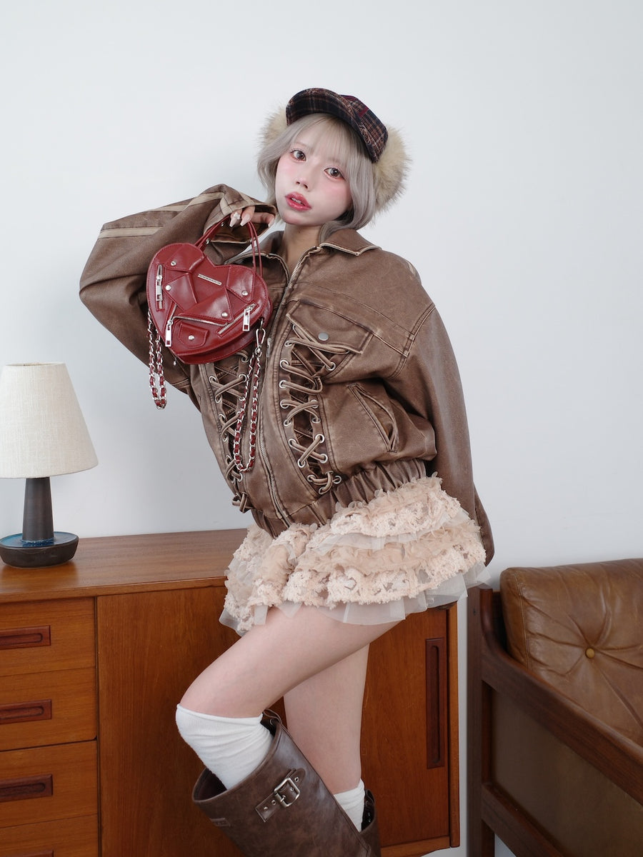 モデル：155cm（着用サイズ：FREE　着用カラー：BEG）