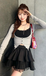 モデル：159cm（着用サイズ：FREE　着用カラー：GRY）