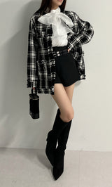 モデル：158cm（着用サイズ：FREE　着用カラー：BLK）