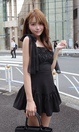モデル：163cm（着用サイズ：FREE　着用カラー：BLK）