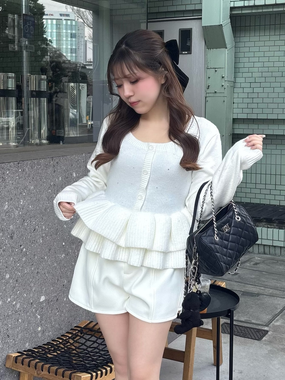 モデル：151cm（着用サイズ：FREE　着用カラー：WHT）