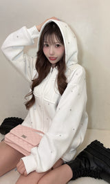 モデル：161cm（着用サイズ：FREE　着用カラー：WHT）