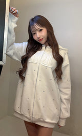 モデル：161cm（着用サイズ：FREE　着用カラー：WHT）