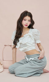 モデル：164cm（着用サイズ：FREE　着用カラー：WHT）