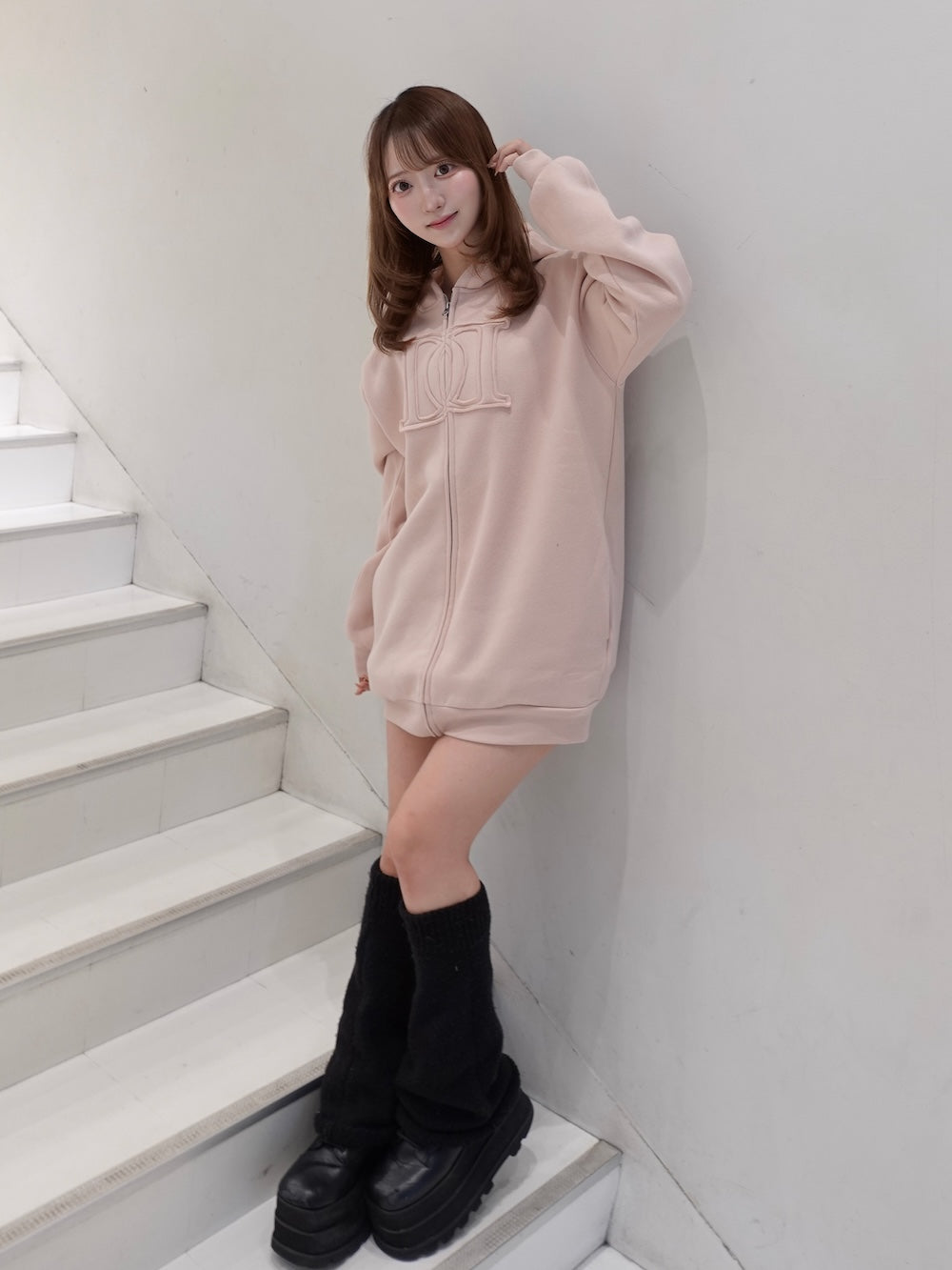 モデル：159cm（着用サイズ：FREE　着用カラー：PNK）