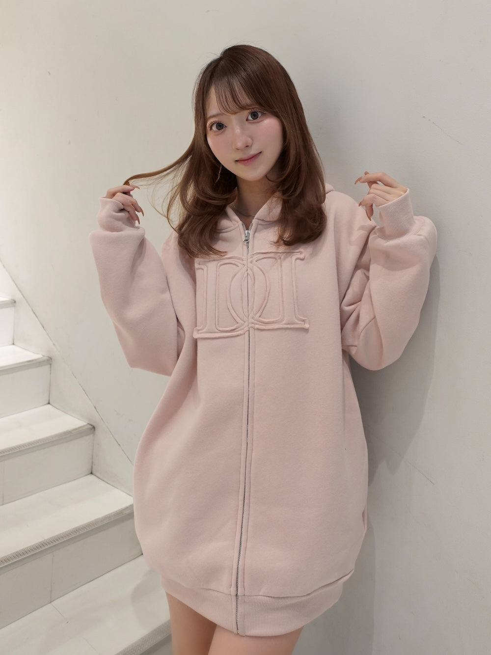 モデル：159cm（着用サイズ：FREE　着用カラー：PNK）