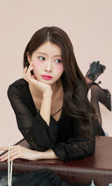 モデル：164cm（着用サイズ：FREE　着用カラー：BLK）