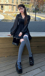 モデル：159cm（着用サイズ：FREE　着用カラー：BLK）