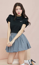 モデル：164cm（着用サイズ：FREE　着用カラー：BLK）