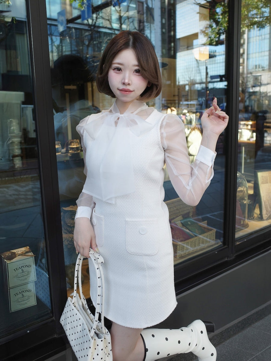 モデル：164cm（着用サイズ：FREE　着用カラー：WHT）