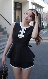 モデル：156cm（着用サイズ：FREE　着用カラー：BLK）