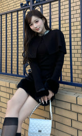 モデル：165cm（着用サイズ：FREE　着用カラー：BLK）