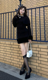 モデル：165cm（着用サイズ：FREE　着用カラー：BLK）