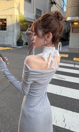 モデル：158cm（着用サイズ：FREE　着用カラー：GRY）