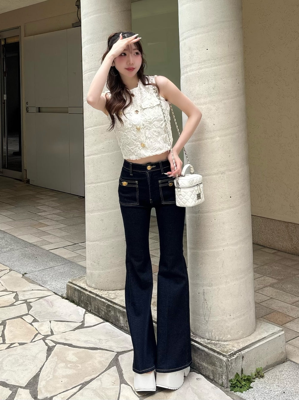 モデル：160cm（着用サイズ：S　着用カラー：IND）