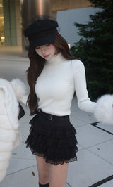 モデル：158cm（着用サイズ：S　着用カラー：BLK）