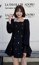 モデル：162cm（着用サイズ：FREE　着用カラー：BLK）