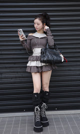 モデル：158cm（着用サイズ：FREE　着用カラー：C-GRY）