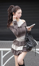 モデル：158cm（着用サイズ：FREE　着用カラー：C-GRY）