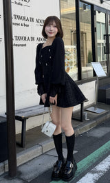 モデル：162cm（着用サイズ：FREE　着用カラー：BLK）