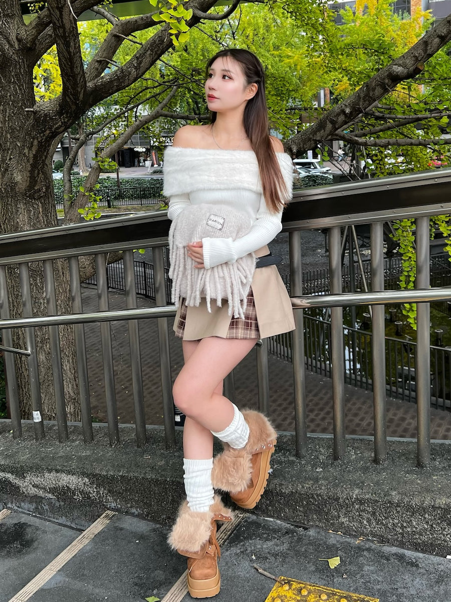 モデル：158cm（着用サイズ：S　着用カラー：BEG）