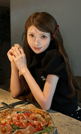 モデル：161cm（着用サイズ：FREE　着用カラー：BLK）