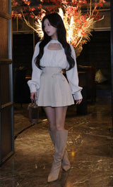 モデル：158cm（着用サイズ：FREE　着用カラー：IVO）