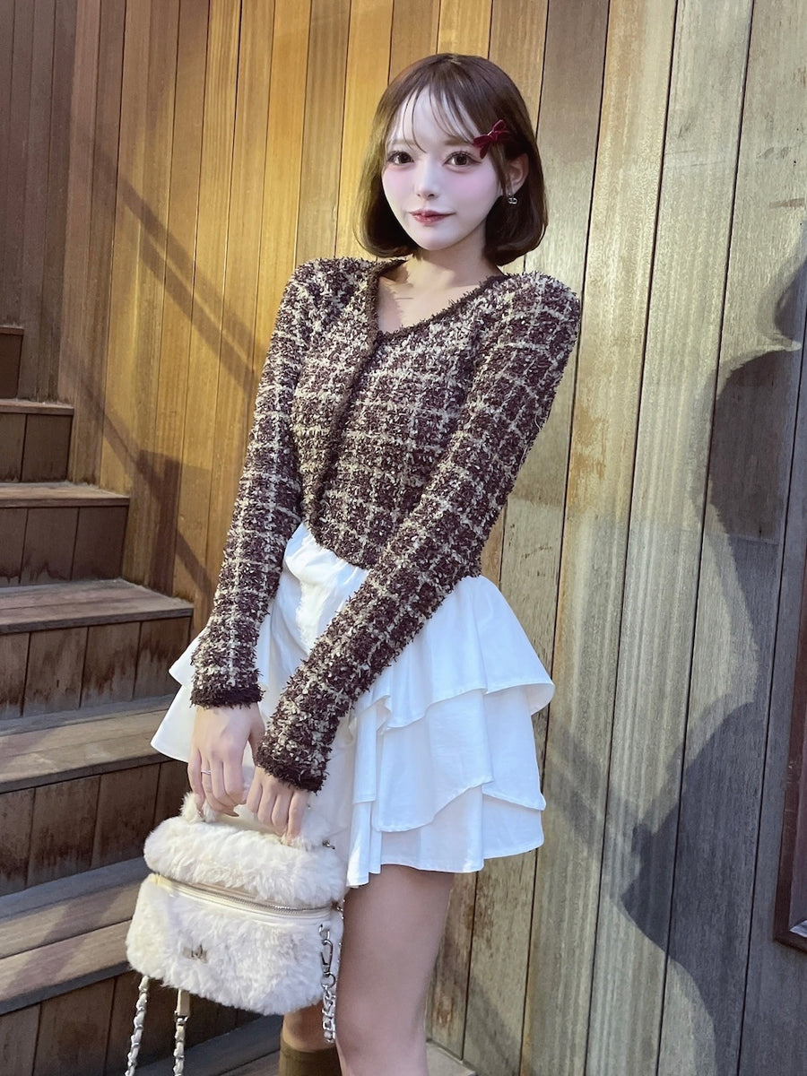 モデル：157cm（着用サイズ：FREE　着用カラー： BRN）