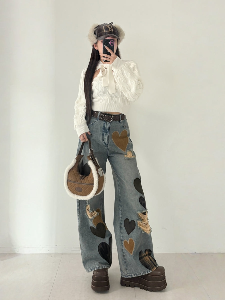 モデル：155cm（着用サイズ：FREE　着用カラー：WHT）