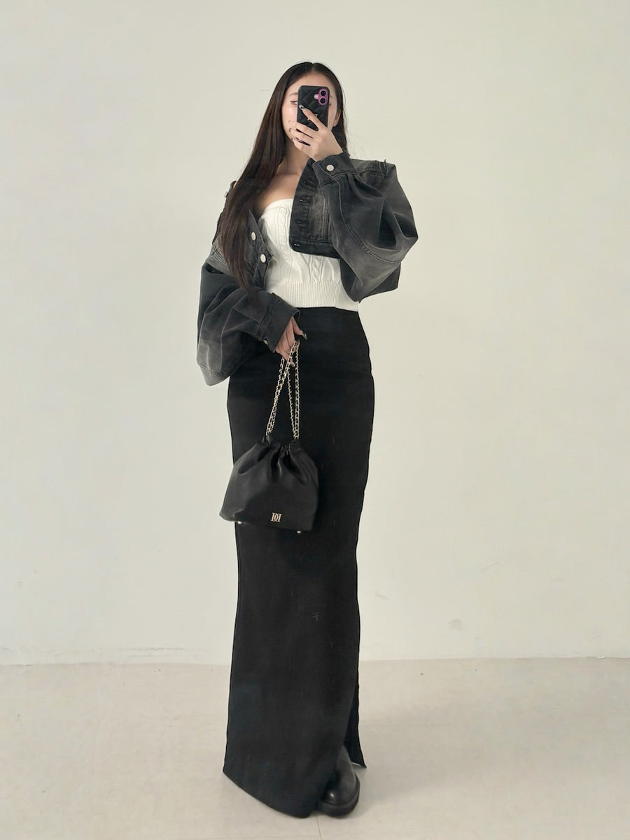 モデル：155cm（着用サイズ：FREE　着用カラー：WHT）