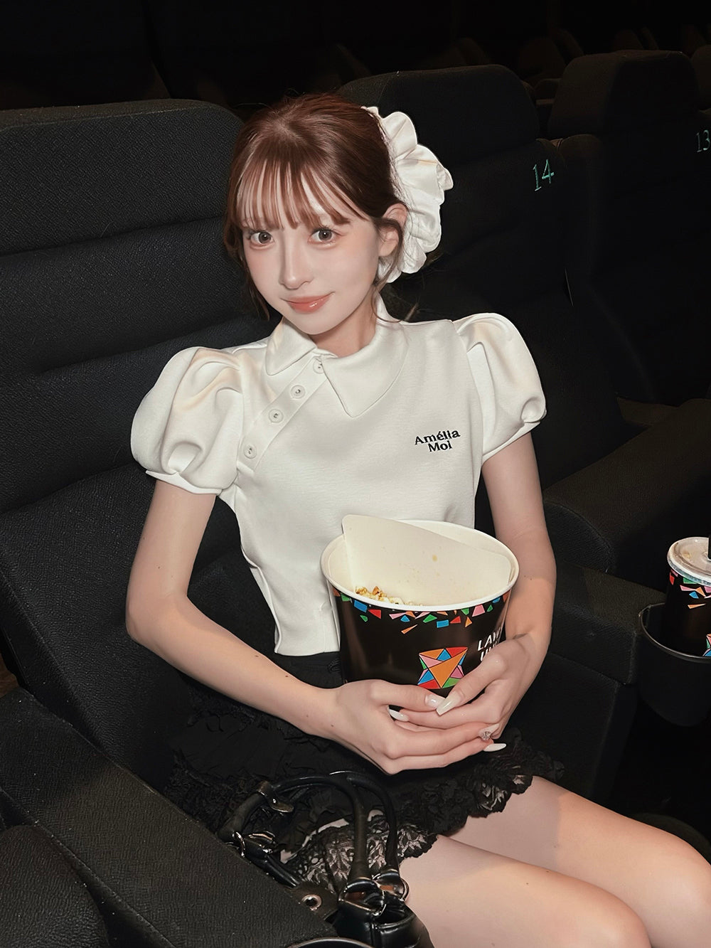 モデル：161cm（着用サイズ：FREE　着用カラー：WHT）
