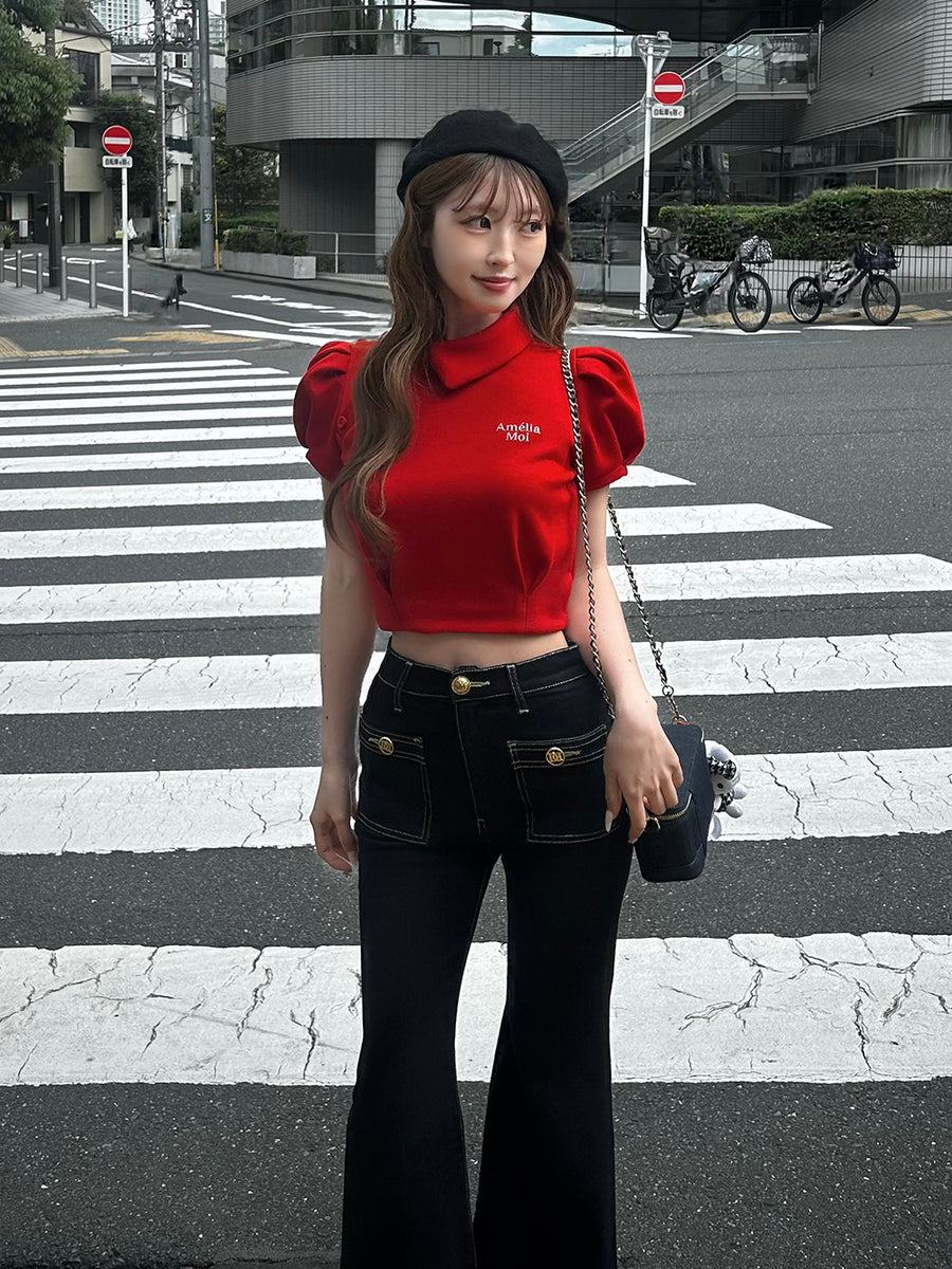 モデル：161cm（着用サイズ：FREE　着用カラー：RED）