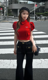 モデル：161cm（着用サイズ：FREE　着用カラー：RED）