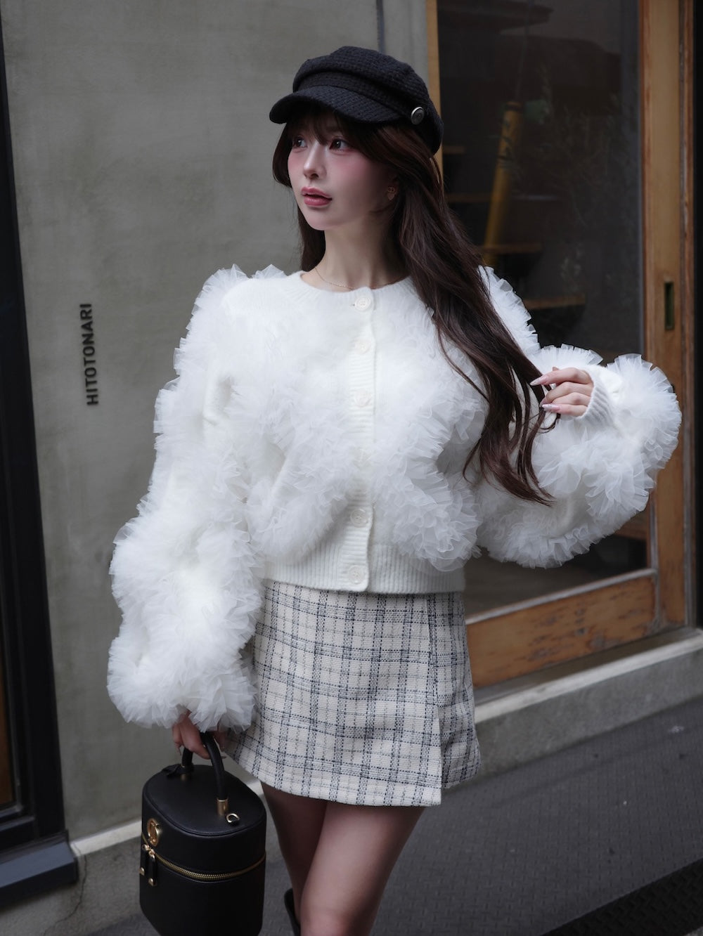 モデル：158cm（着用サイズ：S　着用カラー：MIX）