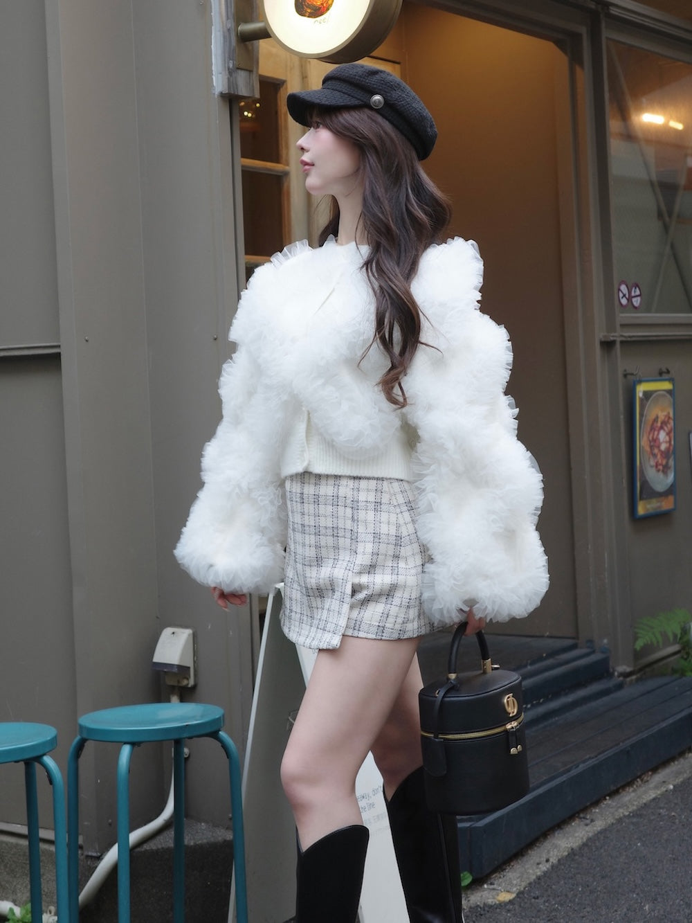 モデル：158cm（着用サイズ：S　着用カラー：MIX）