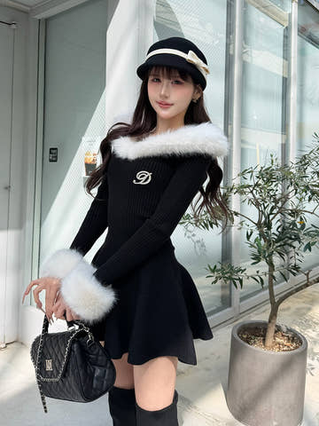 モデル：165cm（着用サイズ：FREE　着用カラー：BLK）