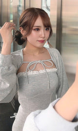 モデル：155cm（着用サイズ：FREE　着用カラー：GRY）