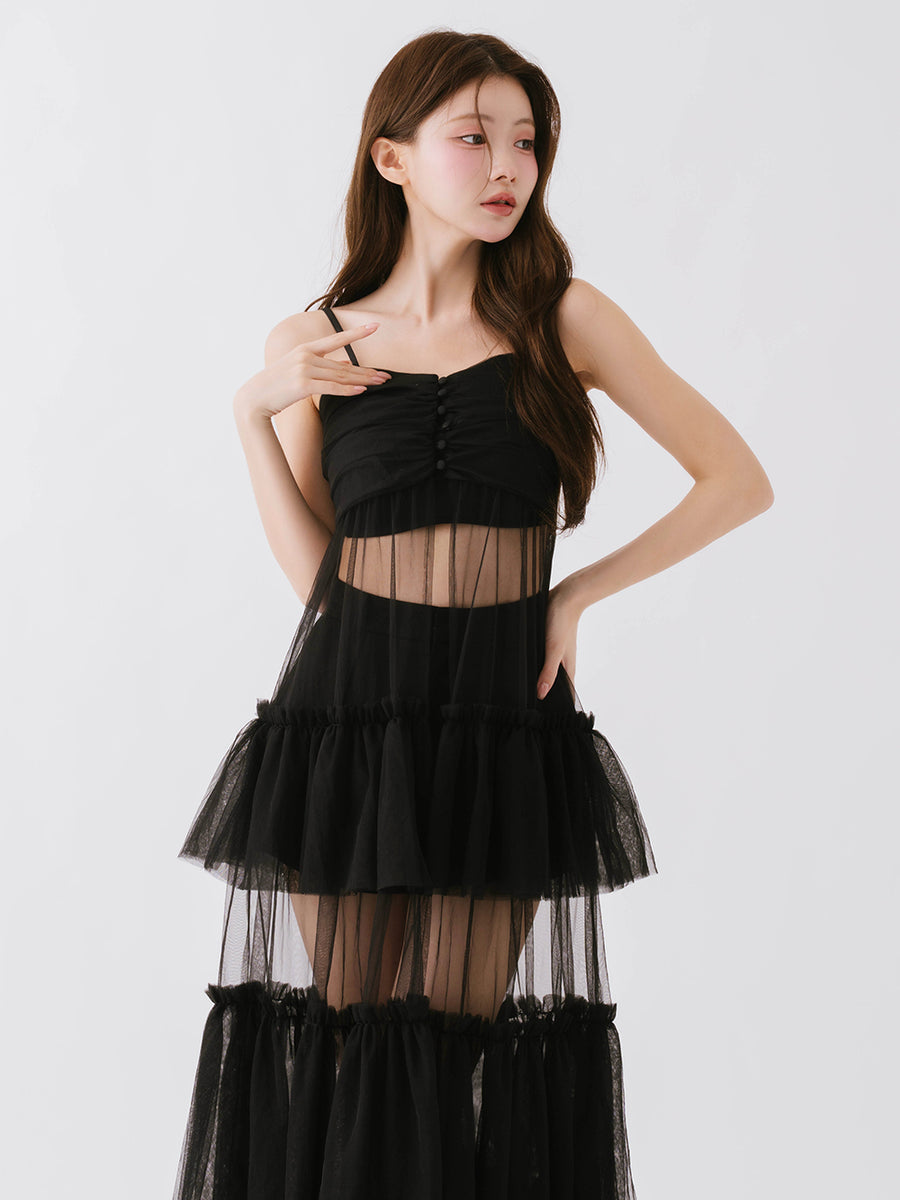 モデル：164cm（着用サイズ：FREE　着用カラー：BLK）