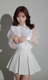 モデル：158cm（着用サイズ：FREE　着用カラー：WHT）