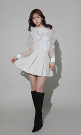 モデル：158cm（着用サイズ：FREE　着用カラー：WHT）