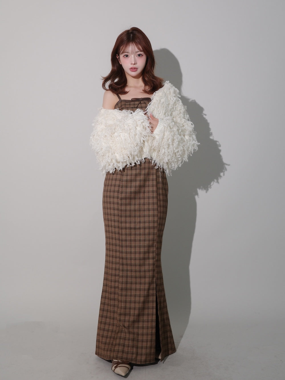 モデル：158cm（着用サイズ：FREE　着用カラー：BRN）